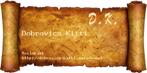 Dobrovics Kitti névjegykártya